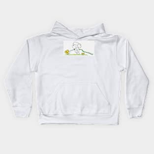 Lamb Watering Flowers Kids Hoodie